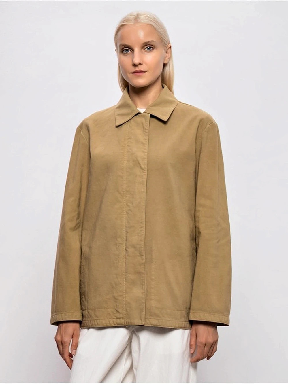 The Row Cotton Utility Jacket in Brown Size 2